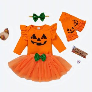Déguisement halloween bébé fille 4 pièces
