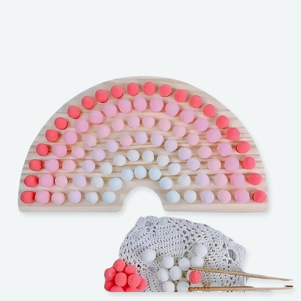 Jouet éducatif en forme d’arc en ciel pour bébés – Image 2