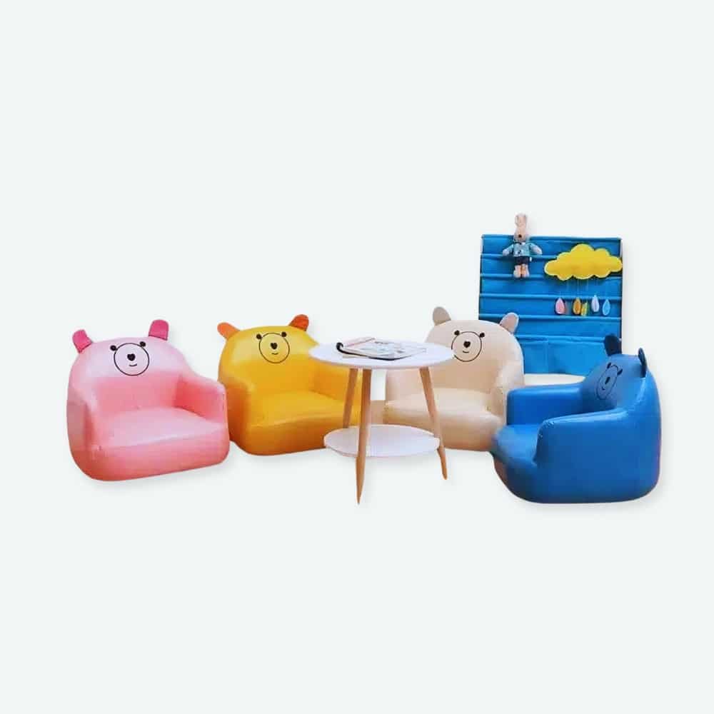 Mini canapé doux motif ours pour bébé – Image 2