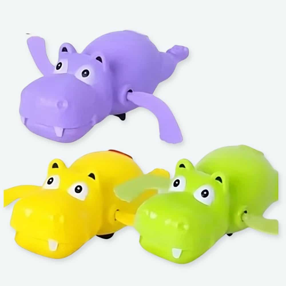 Lot de 3 pièces de jouets de bains hippopotames pour bébé – Image 2
