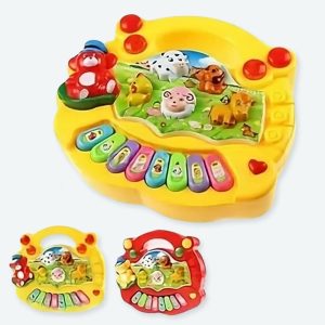 Petit piano 8 touches à motif animaux pour bébé