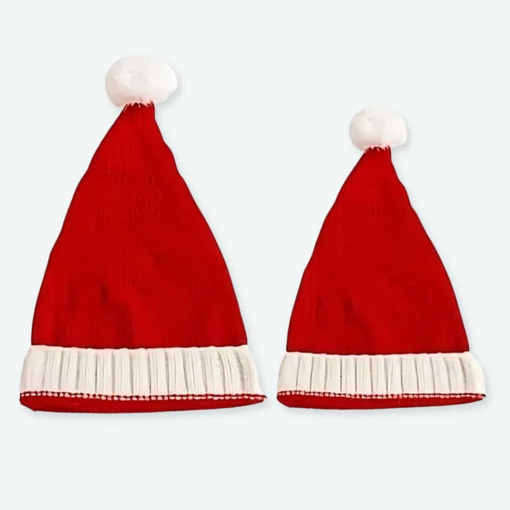 Joli Bonnet de Noël à pompon unisexe pour maman et bébé – Image 2