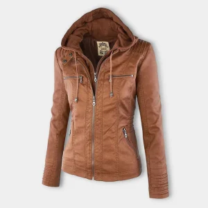 Veste Zippée Imperméable pour Femme avec Capuche – Manteau Léger Stylé et Résistant à la Pluie