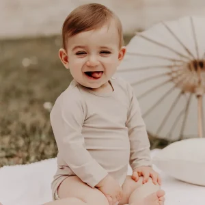 Maillot Body bébé anti-UV garçon Matelot beige - LES PETITS DORÉS