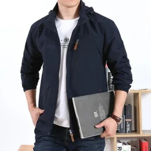 Veste tactique zippée imperméable et élégante pour homme – Style militaire