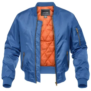 Bomber classique pour homme – veste style aviateur avec fermeture éclair