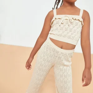 Pantalon Rita en crochet crème- MIPOUNET