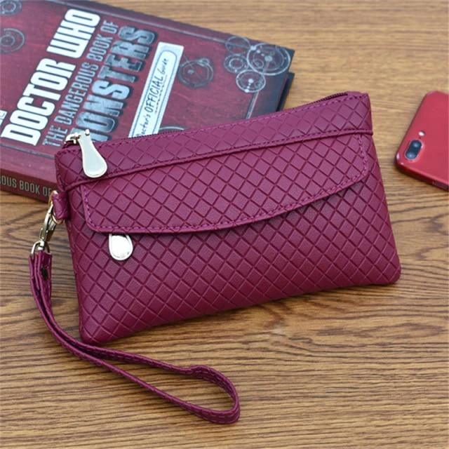 Portefeuille en Cuir à Effet Imprimé pour Femme – Image 6