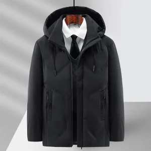 Veste Hivernale Premium à Capuche pour Homme – Manteau Zippé Ample Doublé Polaire