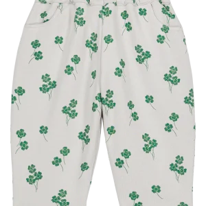 Pantalon Carrot Molleton Gris trèfles