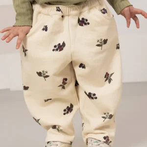 Pantalon Carrot Molleton Ecru Mûres