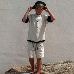 Chemise Pierrot beige - POPELIN