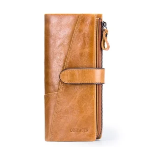 Portefeuille Vintage en Cuir Multifonction