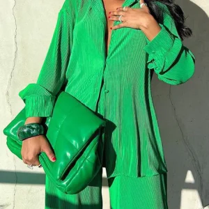 Ensemble Décontracté Coloré Élégant Femme – Tenue Deux-Pièces Stylée et Confortable