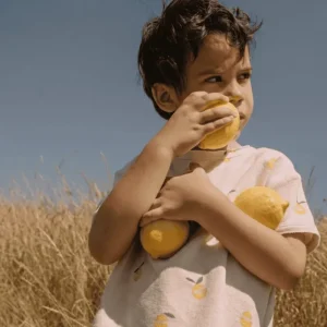 T-shirt Essential Terry Sand Citron