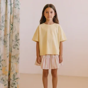 Jupe Samba Gaze Rayures Fraise Pistache