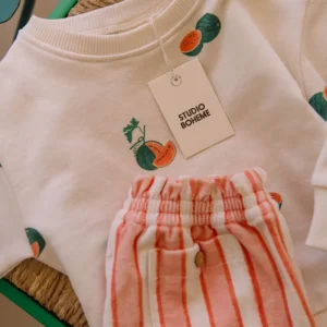 Short Georgy Rayures Rose Rouge