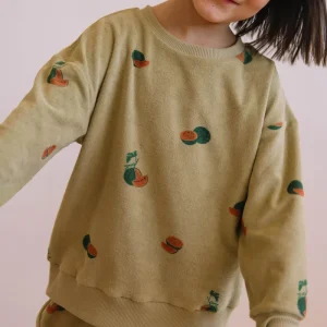 Sweat-shirt Bart Terry Vert Golden Pasteque