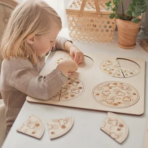 Puzzle Pizzas pour apprendre les Fractions