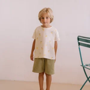 T-shirt Essential Jersey Ecru Citrons
