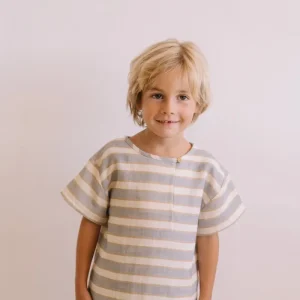 T-shirt Orso Rayures Bleu Gold