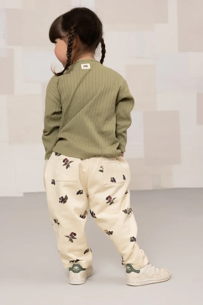 Pantalon Carrot Molleton Ecru Mûres – Image 5