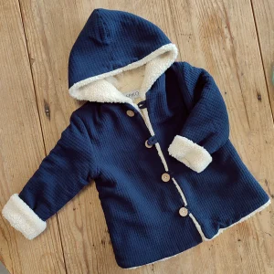 Manteau bébé à capuche CHATAIGNIER