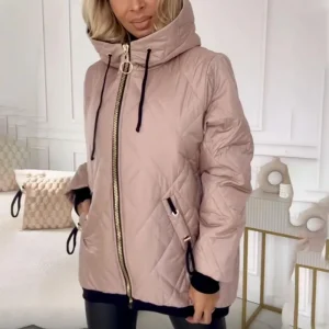 Parka Femme Stylée à Capuche et Fermeture Éclair – Veste Confortable
