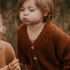 Cardigan Chunky Rust - YUKI