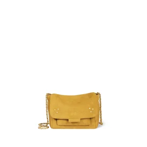 Sac Lulu S taurillon Imprimé Croco Moutarde