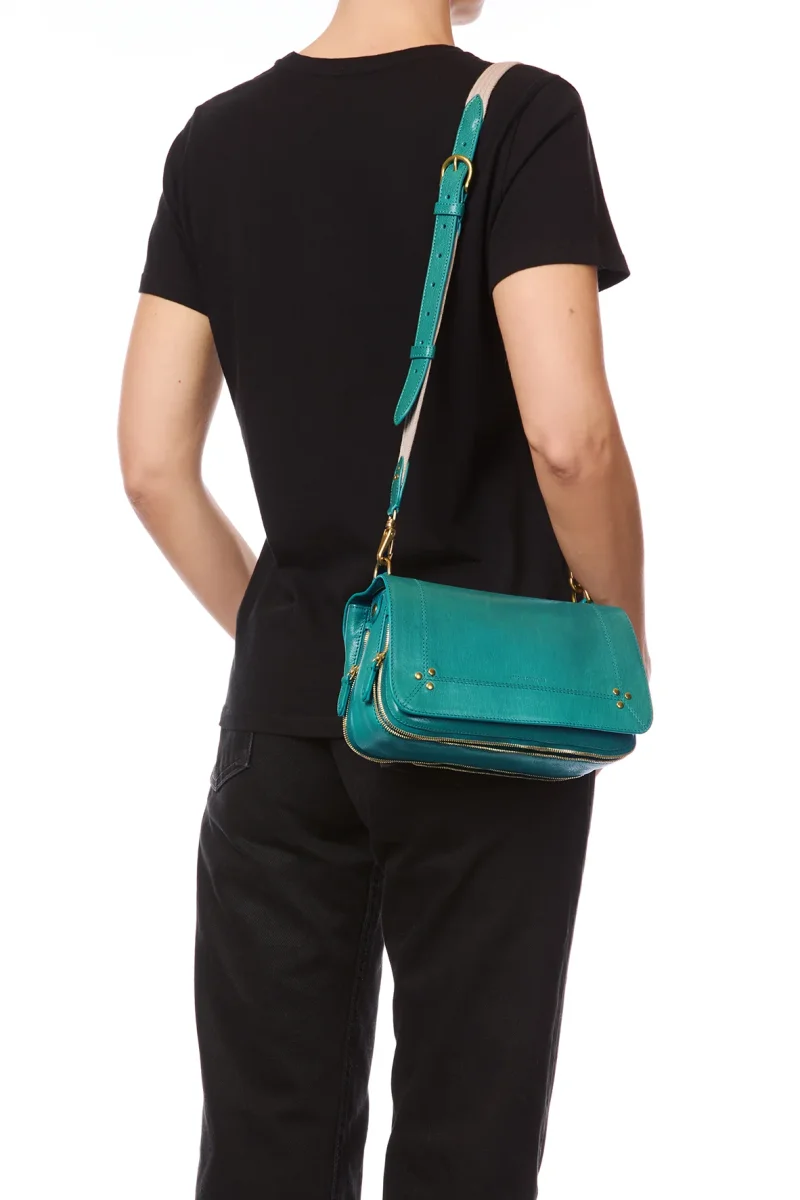 Bandoulière Sangle Fine Chèvre Turquoise – Image 3