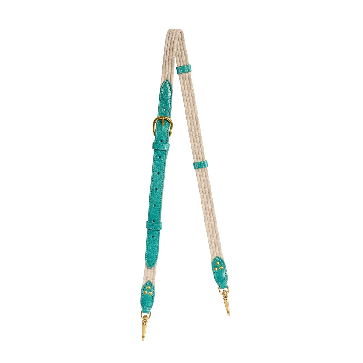 Bandoulière Sangle Fine Chèvre Turquoise – Image 2