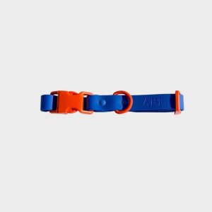 COLLIER POUR CHIEN WATERPROOF - BICOLORE BLEU / ORANGE