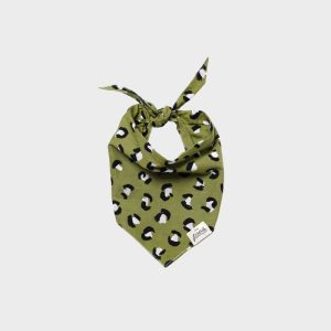 BANDANA POUR CHIEN - LÉOPARD VERT KAKI