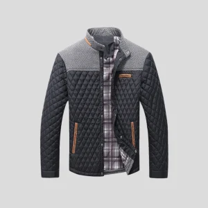 Veste matelassée Diamond pour hommes – Coupe légère à col montant color-block