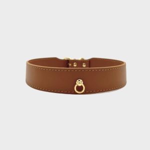 COLLIER EN CUIR POUR CHIEN - CAMEL "NARA"