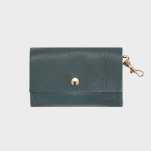 DISTRIBUTEUR DE SACS À DÉJECTION EN CUIR - VERT FONCÉ