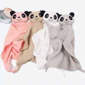 Doudou bébé panda mignon en coton pour filles et garçons