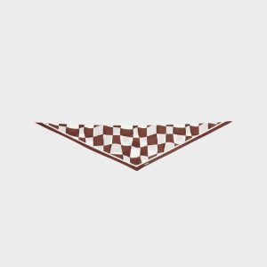 BANDANA POUR CHIEN - CHECKMATE MARRON "HERSHEY"