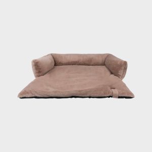 LIT POUR CHIEN PROTECTION DE CANAPÉ EN FAUSSE FOURRURE TAUPE
