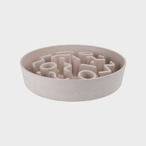 GAMELLE ANTI-GLOUTON POUR CHIEN - BEIGE (DISPO EN 2 TAILLES)