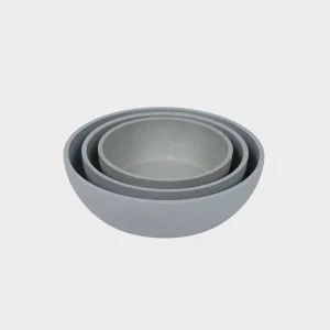 GAMELLE POUR CHIEN EN BAMBOU - BLEU GRIS (3 TAILLES DISPO)