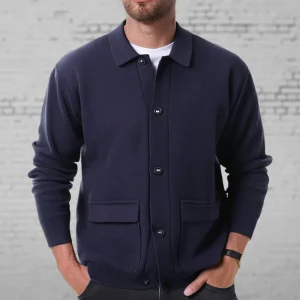 Cardigan Décontracté pour Homme à Boutons – Tricot Confortable et Stylé