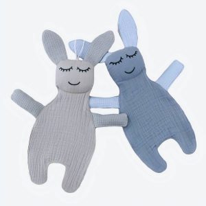 Doudou bébé en forme de lapin en coton pour filles et garçons