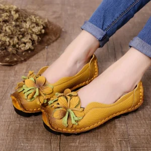 Chaussures décontractées glamour pour femme avec détail floral