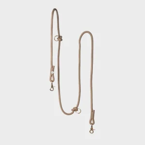 LAISSE MULTIPOSITIONS EN CORDE POUR CHIEN - BEIGE SABLE "SAND"