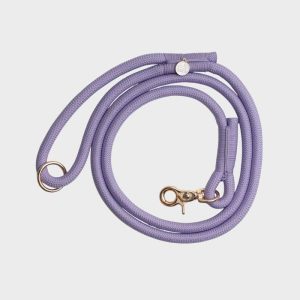 LAISSE EN CORDE POUR CHIEN - LAVANDE