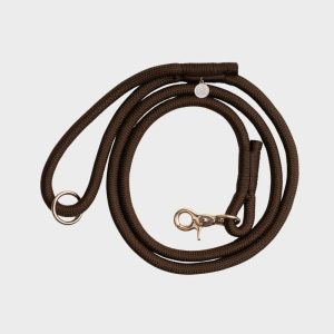 LAISSE EN CORDE POUR CHIEN - MARRON CHOCOLAT