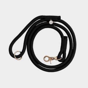 LAISSE EN CORDE POUR CHIEN - NOIR