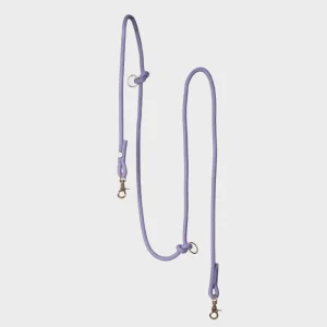 LAISSE MULTIPOSITIONS EN CORDE POUR CHIEN - LAVANDE